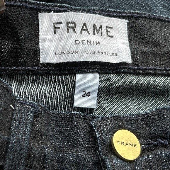 Frame Le Garcon River Road Dark Wash Slim Jeans Size 24 - Picture 4 of 11